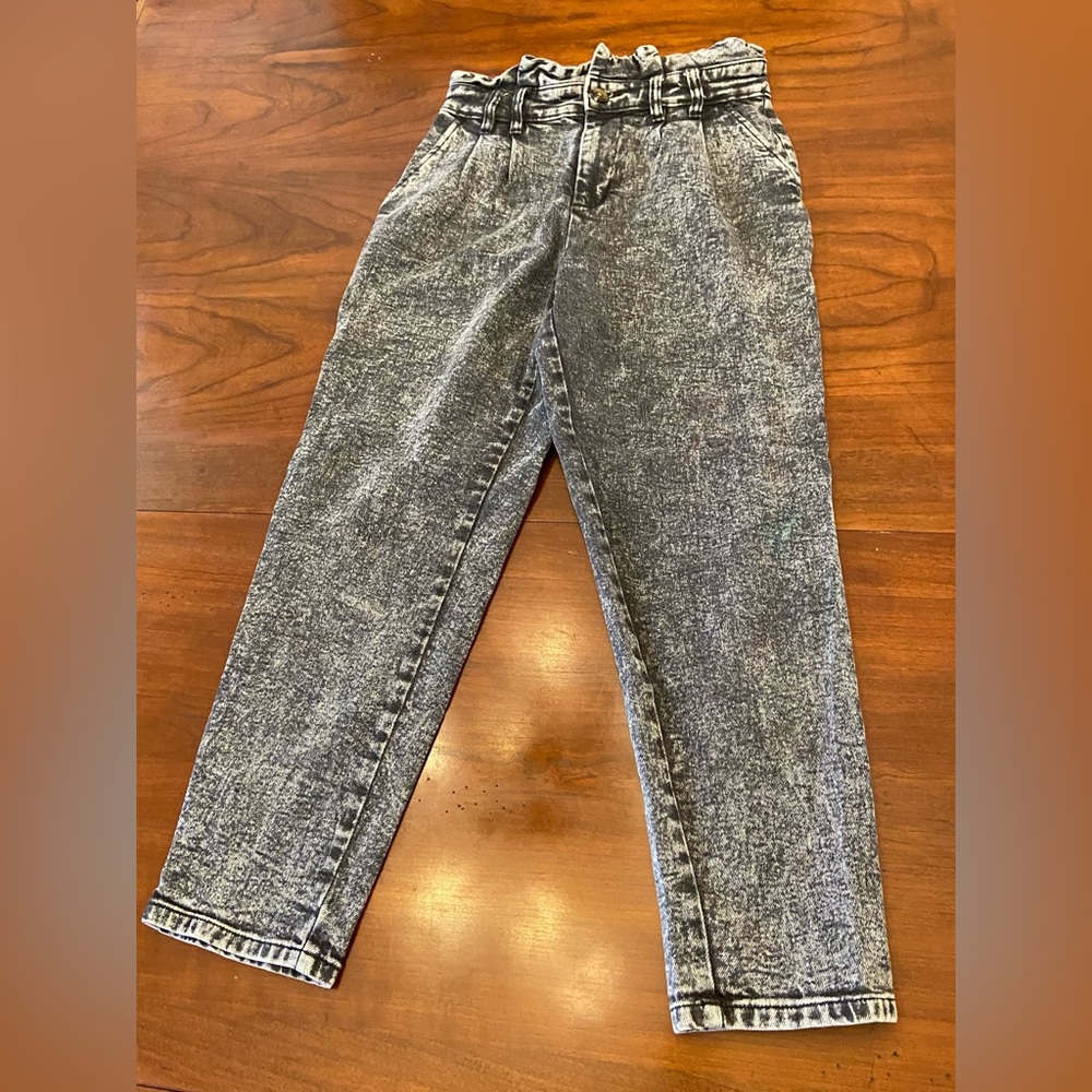 Vintage Style Black Acid Washed Mom Jeans Who What Wear size 4